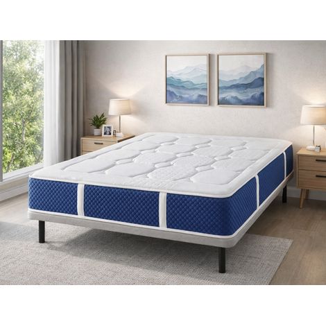 SONHO ZION LATEX Schaumstoffmatratze 160x190 cm – Höhe 30 cm mit 2 cm Latex auf jeder Seite