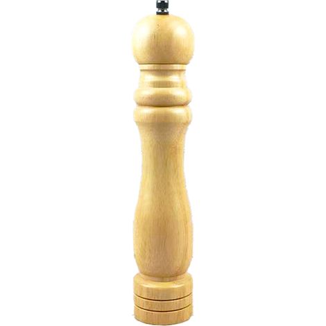 Moulin à Poivre - Cœur En Acier Inoxydable - Bois Naturel - Réglage Fin/Gras - Pour Sel De Mer Grains Noirs Blancs Et Sésame - 1 Pièce (1/5)