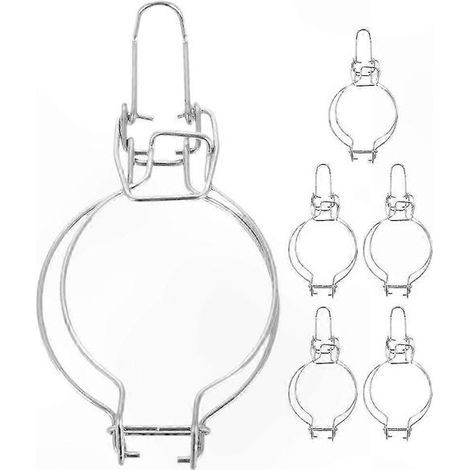Set mit 6 Clips für Glasbehälter, Verschlusszubehör für weite Öffnungen, Metallverschlüsse für Lebensmittelbehälter (1/5)