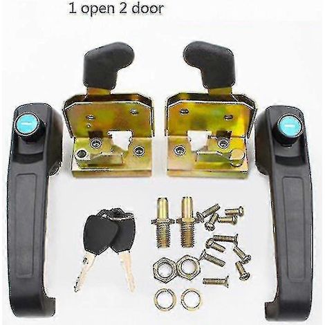 Poignée de porte verrouillable en métal pour chariot élévateur universel type 502, tracteur, engin de chantier, chargeuse, ingénierie Auto-DF (1/5)