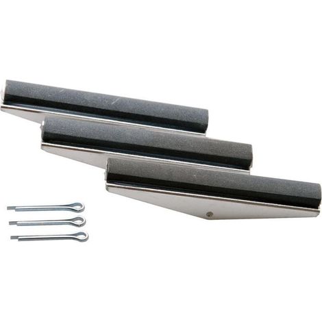 Pierres de rechange 100 mm pour honoirs brunissoirs à 3 bras – Grain 180 pour polissage haute qualité – Fixation par goupilles (1/2)
