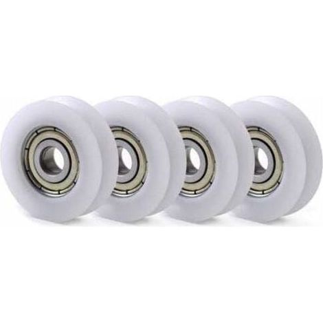 Puleggia di guida con cuscinetti a sfere a gola 608 con inserti in nylon di plastica U da 10 pezzi, 6, 30, 10 mm