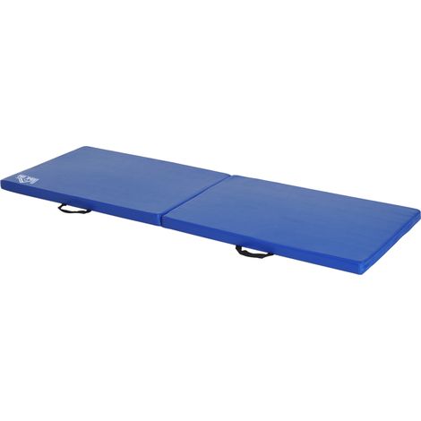 Homcom – Tapis de gymnastique pliable en simili cuir – Dimensions 180x60x5cm – Revêtement antidérapant – Mousse écologique EPE