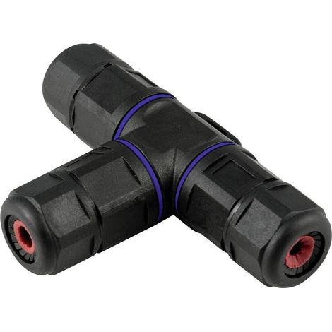 Heitronic 45609 conector de cable impermeable negro IP68