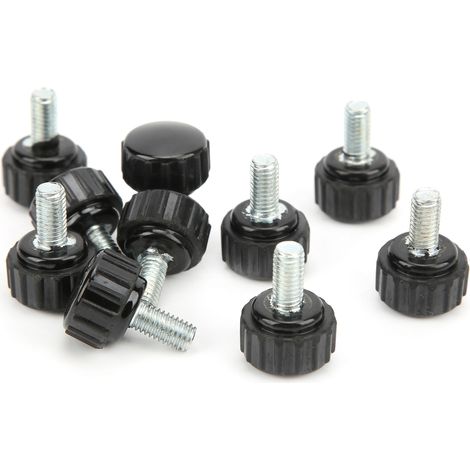 10 pièces Bouton de serrage, gabarit de boulon, poignée de tour, écrou à torsion, filetage droit, poignée de blocage M5x16x10
