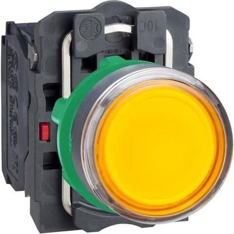 Pulsante luminoso arancione Ø22mm momentaneo 120V 1NA+1NC - XB5AW35G5