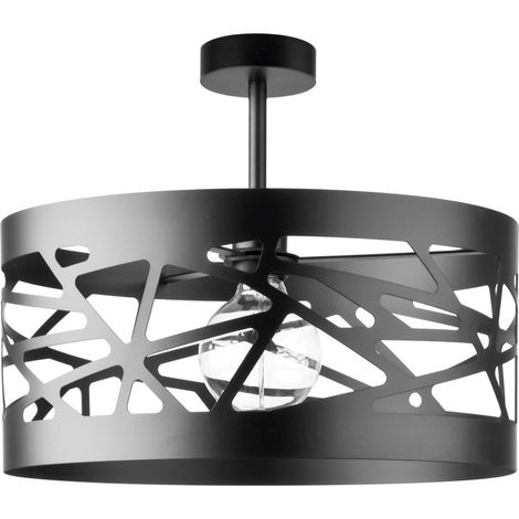 Plafonnier design noir Ø39cm 1xE27 Moduł Frez Sigma