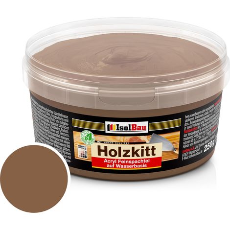Holzkitt Spachtelmasse Holzspachtelmasse Außen Innen 250g Nussbaum Dunkel (Nr.4) (1/5)