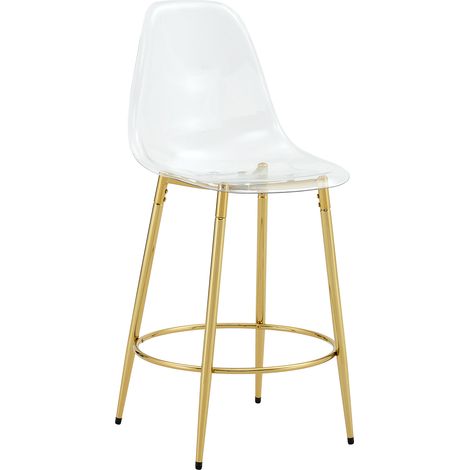 CAIziDeux tabourets de bar transparents, de 102 cm de haut.