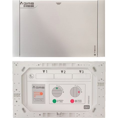 Placca di copertura valvola Gas Teco D01 Multicolore Cromo Satinato