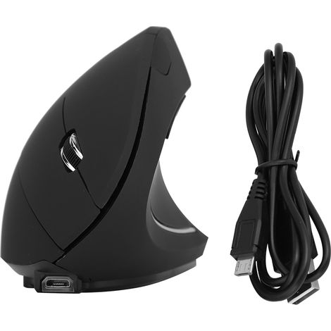 Souris de Jeu Verticale Sans Fil 2.4GHz, 1600DPI, Rechargeable pour PC/Ordinateur Portable