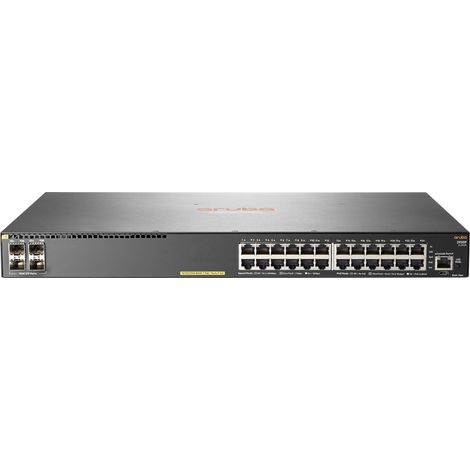 Aruba 2930F 24G PoE+ 4SFP Gestito L3 Gigabit Ethernet (10/100/1000) Supporto Power over Ethernet (PoE) 1U Grigio (1/2)
