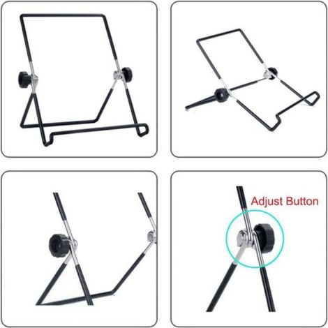 Support de tablette universel multi-angle antidérapant réglable - - Noir - Pour tablette PC 9 à 12,9 pouces bureau maison (1/5)