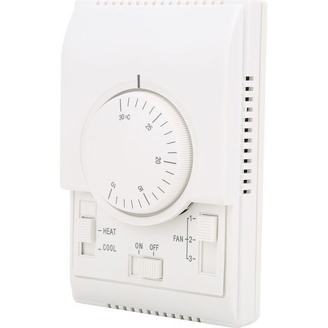 Mechanischer Aufputz-Thermostat, 10–30 °C, 220 V Wechselstrom, für Klimaanlagen-Temperaturregler (1/5)