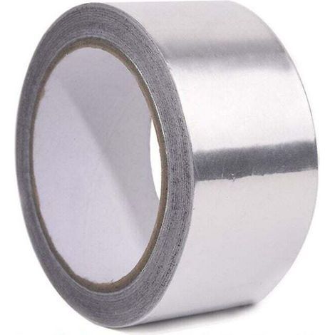 Nastro adesivo in alluminio, 25 mm x 50 m, resistente alle alte temperature, resistente al calore, per strumenti di manutenzione (confezione da 1) (1/4)