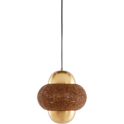 Light & Living - lámpara colgante - Cetara - marrón - metal - E27