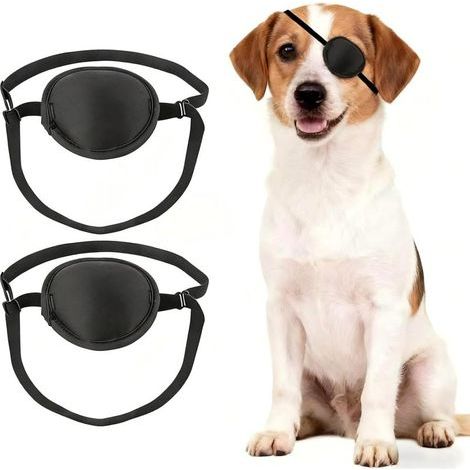 Set mit 2 Hundeaugenklappen, verstellbarer Schutz für kleine Hunde und Katzen bei Verletzungen und Operationswunden. (1/5)