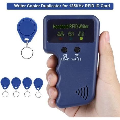 Duplicateur d'imprimante portable pour cartes d'identification RFID 125 kHz avec 5 étiquettes, 50 copies (1/3)