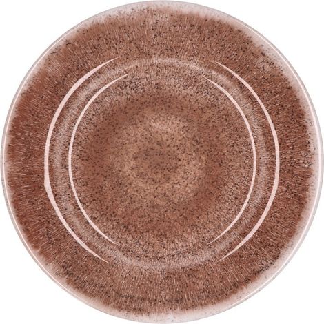 Ad Trend Piatto Piano in Melamina D 28 Cm H 3 Cm Terra