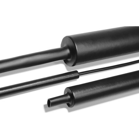 HellermannTyton 323-50300 Schrumpfschlauch mit Kleber Schwarz 30 mm 8 mm Schrumpfrate:4:1 1 m (1/4)
