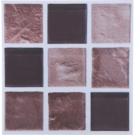 Eosnow 18 Stück Mosaik-Fliesen-Transfer-Aufkleber für Badezimmer, Küche, Heimwerken (10 cm x 10 cm) (MTS009)