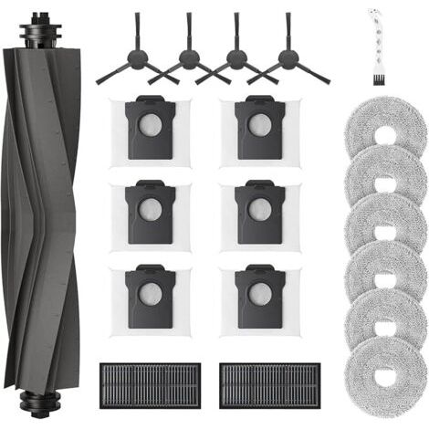 Lot de 20 Accessoires pour Dreame L10s Ultra Gen 2 / L10s Pro Ultra Heat/Mova E30 Ultra, Pièces Rechange 6 Sacs à Poussière, 1 Brosse Principale, 6 Serpillière, 2 Filtres, 4 Brosse Latérale (1/5)