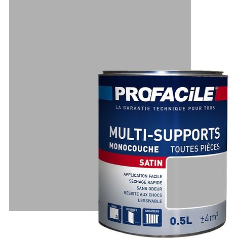 Peinture intérieure multi-supports, satin, murs, plafonds, boiseries, radiateurs, sans odeur, plusieurs teintes PROFACILE B0B0AF 0.5 litre