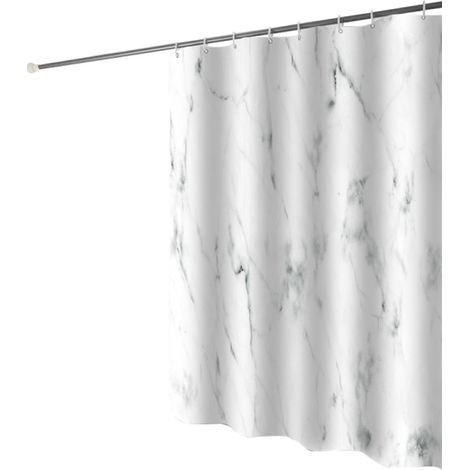 Rideau de douche, effet marbre, 100 cm de large x 180 cm de haut (1/4)