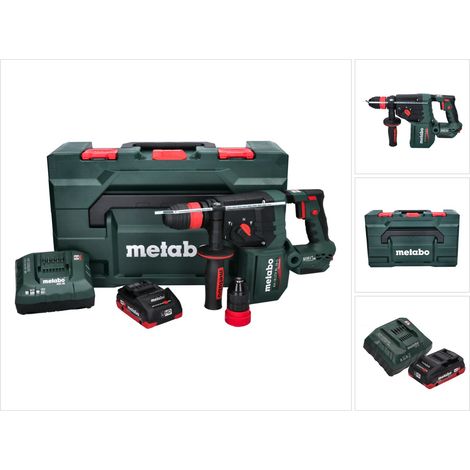 Metabo KH 18 LTX BL 28 Q Martello perforatore a batteria 18 V 3 J SDS plus Brushless + 1x batteria 4,0 Ah + caricabatteria + metaBOX (1/5)