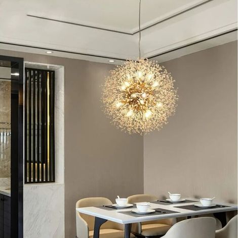 Lampadario moderno a 8 luci a forma di dente di leone – Compatibile con lampadine dimmerabili – Accessori per il montaggio inclusi – Per soggiorno e camera da letto (1/4)