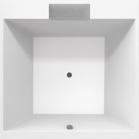 CAME FALLS Baignoire carrée avec cadre porteur 175x175x50cm, blanc (1/4)