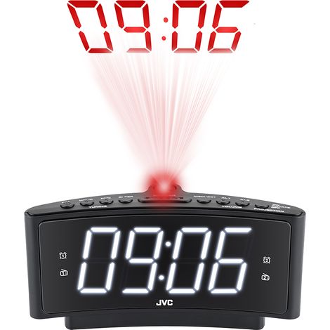 JVC RA-E314B Radio despertador FM Proyector 2 alarmas Función de repetición de alarma (Supr) Color negro (1/5)