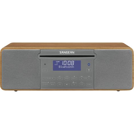 Sangean DDR-47BT sistema stereo portatile Digital 14 W DAB+, FM Grigio, Walnut Riproduzione MP3