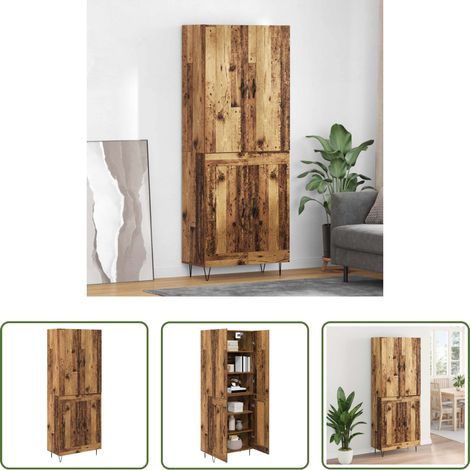 Rangement salon - Haut Armoire 2 pcs Bois ancien Bois d'ingénierie (1/5)