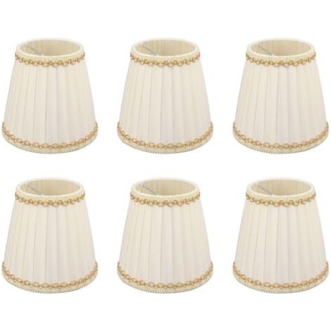 Petit Abat-jour, Abat-jour de Lustre Clip sur le Tissu Léger de Type 6PCS pour Hall (1/4)