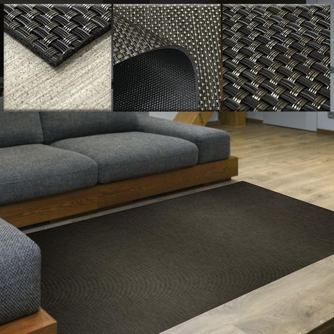 Tapis Vinyle tressé pour Salon - Tapis Cuisine Lavable - Tapis extérieur - Tapis de Cuisine - Tapis Vinyle Cuisine - Tapis Couloir (1/5)