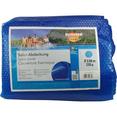 Couverture solaire de piscine d'été Rond 300 cm PE Bleu Summer Fun (1/2)