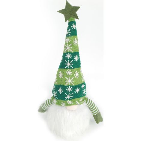 Poupée lumineuse de Noël LED, poupée sans visage avec bonnet tricoté, gnome de décoration de Noël, cadeau pour enfants, vert (1/5)