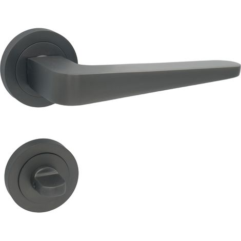 Domino poignee de porte vita r m8 titan wc poignee avec rosace wc titane (1/5)