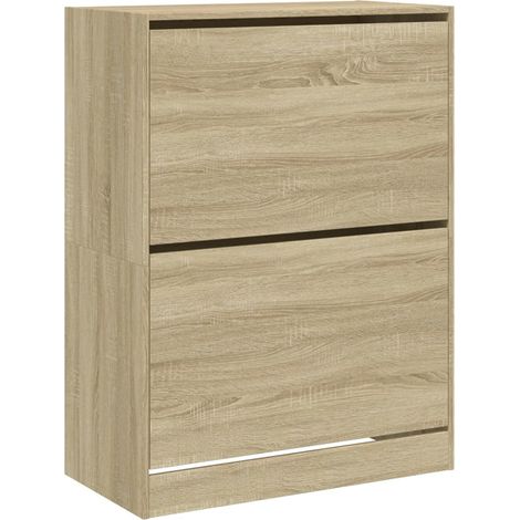 Maison Exclusive - Scarpiera 2 Cassetti Ribaltabili Rovere Sonoma 80x42x108 cm