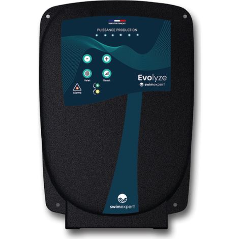 Électrolyseur au sel Evolyze 70 m3 – Fonction volet roulant automatique – Inversion de polarité – Électrodes en titane – Débit 15 m3/h – Swimexpert (1/3)