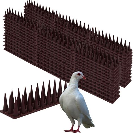 Pic Anti Pigeon 10 m, 24 pcs Pointes d'oiseaux pour Balcon, en Plastique, Pique Anti Pigeon pour Dissuader Les Oiseaux, Kit Répulsif Oiseaux pour Effrayer Corbeaux, Moineaux, Chats (1/5)