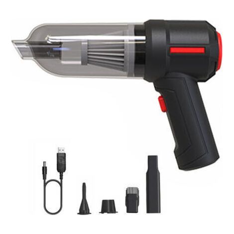4 en 1 Souffleur d'air sans fil portable Air Duster Mini 9000Pa sans fil voiture PC clavier aspirateur portable noir (1/2)