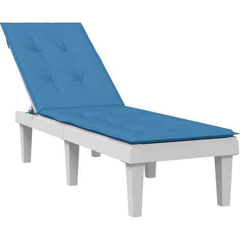 Liegestuhl-Auflage Melange Blau (75+105) x 50 x 4 cm Stoff vidaXL (1/5)