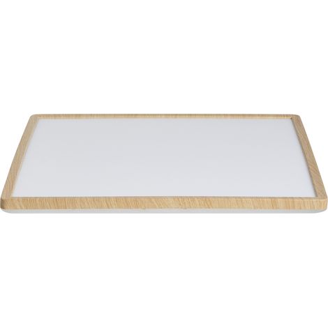 Lámpara LED cuadrada empotrada en el techo plafón con mando a distancia 42 cm marrón claro Tivora (1/5)