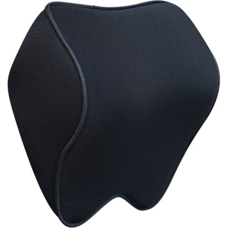 Cuscino da viaggio per auto, progettato per la guida, dotato di poggiatesta e supporto per il collo per rilassarlo, e include una cinghia regolabile. Design ergonomico - Nero.