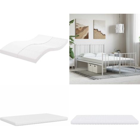 Colchón de espuma de 7 zonas dureza 20 ILD blanco 120x220 cm - Soporte para cuerpo - Descanso nocturno