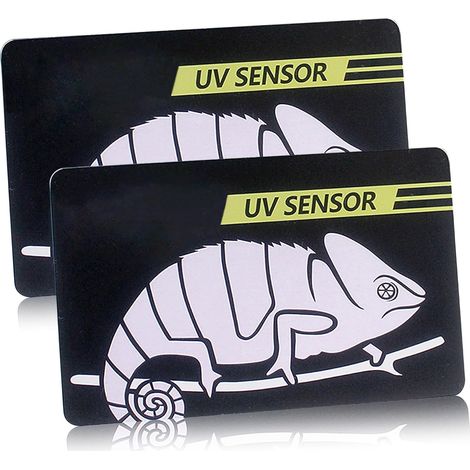 4PCS Carte Testeur UVB, Réutilisable 500 Fois, Détection 10S, Pour Ampoule Reptile 3.0-10.0 (1/5)