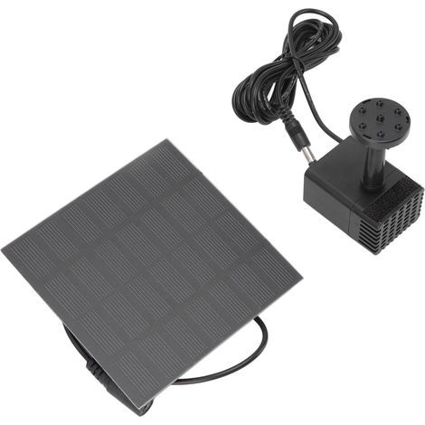 Kit de pompe à eau solaire bricolage pompe de fontaine d'eau à énergie solaire écologique avec 6 buses pour aquarium de jardin de bain d'oiseau (1/5)