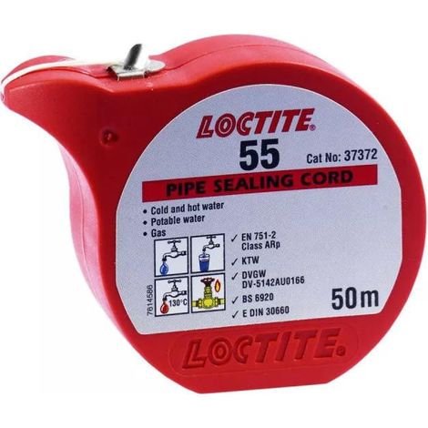 Fil d'etancheite instantanee pour filetages - loctite 55 - 50m